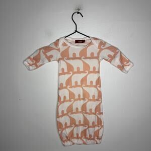 Milkbarn Rose Elephant Organic Cotton Newborn Gown 0-3 months